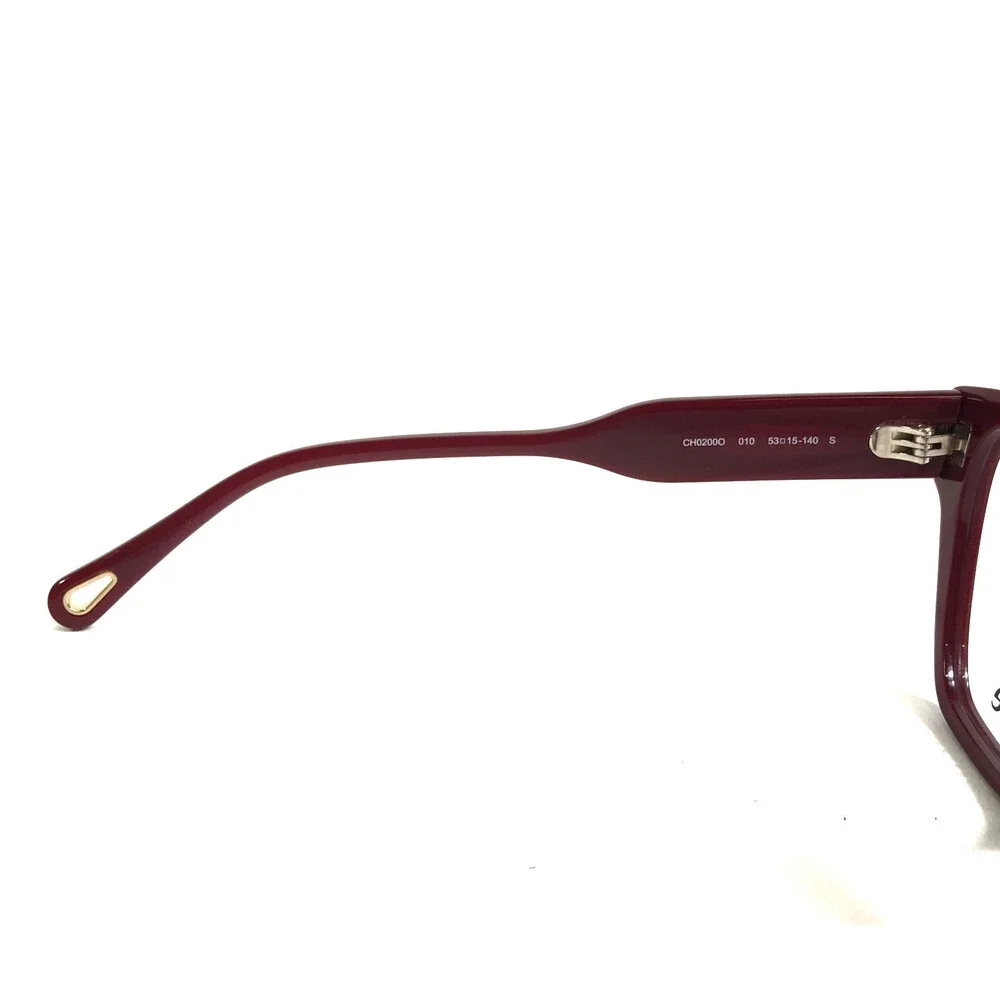 Chloe Eyeglasses Frames CH0200O 010 Shiny Bordeaux Butterfly Full Rim 53-15-140